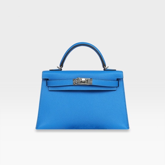 Hermes Handbags - Hermès - Kelly Sellier 20 - Bleu Hydra Epsom